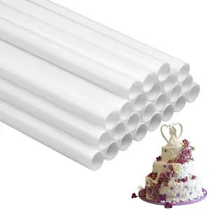 Cake Dowel Rods (24pcs), Reusable Cake Support Rods, 9.5 Inches Cake Dowels, Thicken Cake Support Rods for Stacking Supporting Cake and Tiered Cake Construction