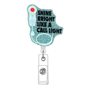 Creative Letter & Controller Design Badge Holder, Medical Badge Holder, Badge Buddy Nursing, 1 Count Retractable Badge Reel, Identification Badges & Supplies for Nurses & Doctors & Students
