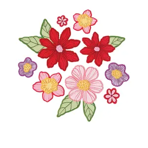 Sizzix Clear Stamps Set 16PK w/35PK Framelits Die Set - Floral Layers #1 by Vicki Boutin