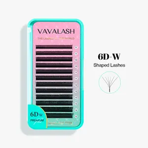 W-Shape6D Volume Premade Fan Lash Extensions 0.07mm