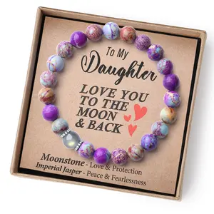THEMEROL Easter Basket Stuffers for Teens Handmade Beaded Bracelets for Women 12 14 16 Years Old Daughter Gift from Mom Birthday Gift Her Confirmation Christmas Valentine Day Black Friday Cyber Monday Holiday Gift Charms Love