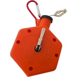 Heavy Duty Chalk Line Construction Tools,  100 ft Contractor Chalk Reel with Carabiner 6 Locking Positions, Durable Construction Marking Tool, Orange