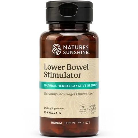 Nature's Sunshine Lower Bowel Stimulator - Helps Relieve Constipation - Cleanse & Detox Your Colon with Natural Herbal Ingredients - 25 Servings - 100 Vegcaps