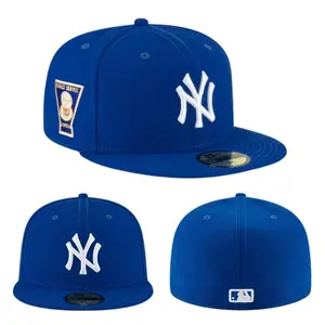 New Era MLB NY Yankees Blue  59FIFTY 9FORTY Snapback Cap – Classic Baseball Cap, Flat Brim Streetwear Hip Hop Hat, Cap For Men Women, Gorras Para Hombres