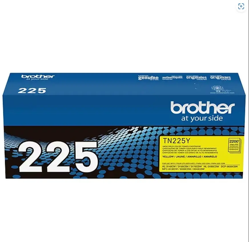 Brother TN-225 Yellow High Yield Toner Cartridge (TN225Y)