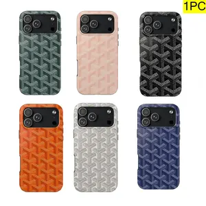 1 PC Phone Case, Luxury High-End Parisian Dogtooth Print TPU Protective Cover For iPhone Accessories Durable Protect For iPhone 17 Air 16 15 14 13 12 11 Pro ProMax Plus Two-in-One hard cases