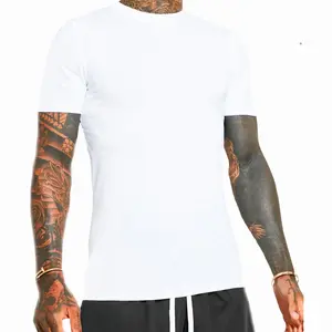 Slim Fit White Tees Crewneck