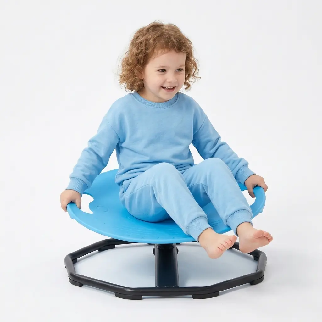 Kids Spinning Swivel Chair, Balance & Rotation Toy for Boys & Girls, Indoor Active Play & Sensory Seat for Children