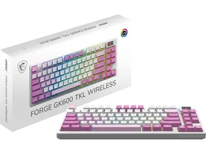 MSI FORGE GK600 TKL W VIOLET US Gaming Keyboard MSI FORGE GK600 TKL W VIOLET US Gaming Keyboard