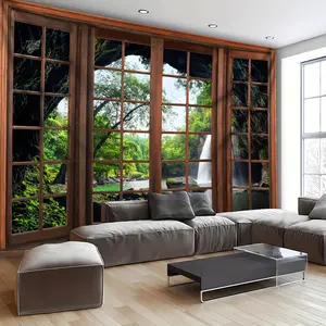 Plant Forest 3D Tree Hole Landscape Photo Background Wall Hanging Large Size Polyester Tapestry for Living Room, Bedroom, Office & Home Room&  pink bedroom accessories