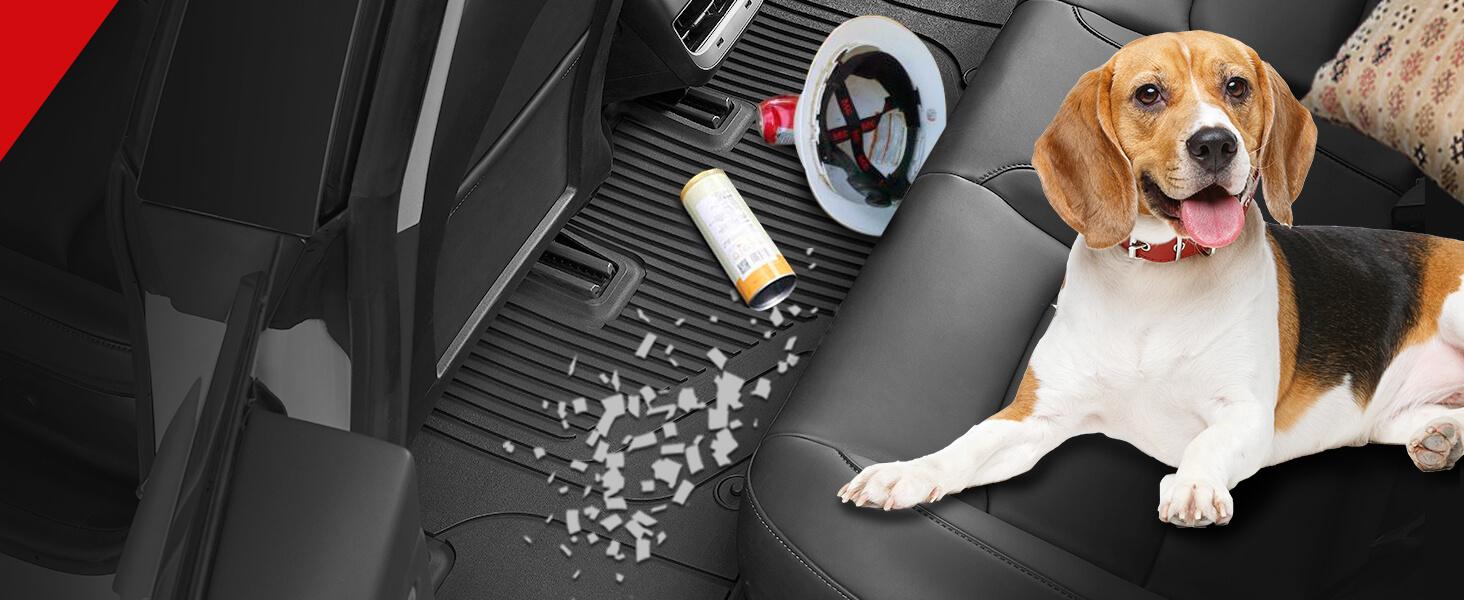 LASFIT Floor Mats Fit for 2018-2022 Honda Accord Sedan (Include Hybrid Models), All Weather TPE Car Liners,1st and 2nd Row Set