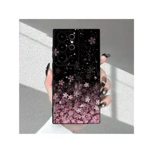 Beautiful Star And Cherry Blossom Pattern Mobile Phone Case High-End Frosted Texture Personality Full Lens Protection Mobile Phone Case Suitable For SamSung For Galaxy A05/A05S/A14/A15/A25/A32/A34/A52/A53/A54/S20/S21/S23/ Compatible with iPhone 13