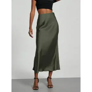 Women's slim fitting silk satin tight fitting dress, elegant long dress for all seasons, fashionable and comfortable women's fashionRAIMENTRY