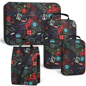 Compression Packing Cubes for Suitcase, Travel Organizers Bag Set
