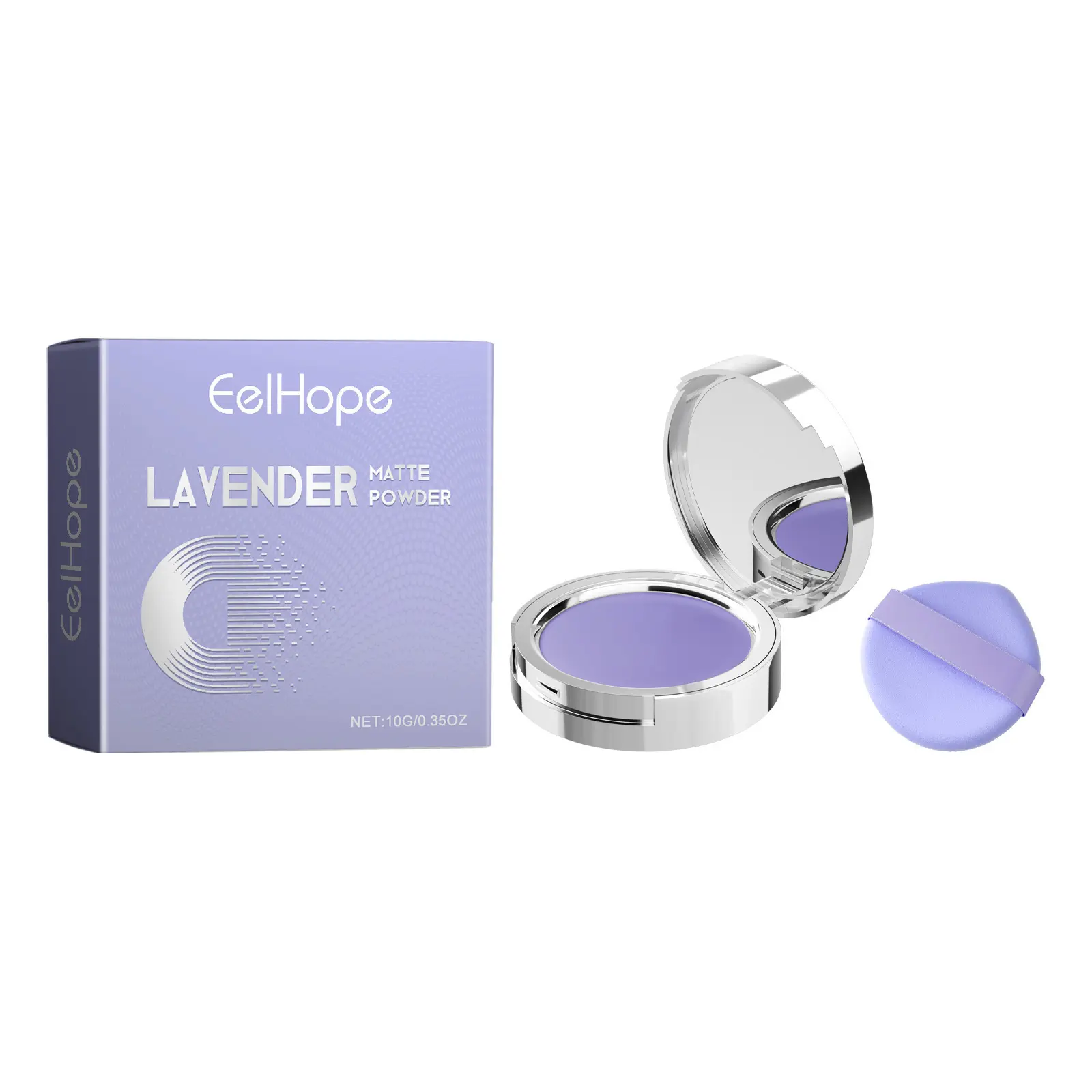 EELHOPE Lavender Matte Setting Powder, Matte Light Natural Setting Powder