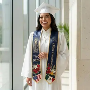 Custom Mexican Graduation Stole, Mexican Flag Graduation Sash 2026, Mexico Pattern Stole, Custom Name & School Sash Senior Graduation Gift Graduation Stole