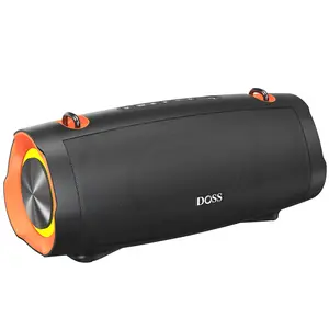 DOSS Extreme Boom Pro D100 Bluetooth Speaker with 140W Peak,Extra Bass,Subwoofers Speaker Bluetooth in TTS,Orange,Audio,Soundsystem,Google Nest-OutdoorFun