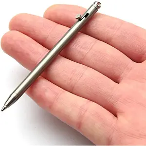 Titanium Pen, Ultra Light Portable EDC Small Bolt Action Pen, Outdoor Gadget Personality Creative Signature Tool