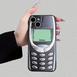 A Popular Creative Button Phone Case with Cartoon Design, Fashionable and Innovative Design, Suitable for iPhone 17/16/15/14/13/12/11 Pro Max Plus and Other Phones, Ideal as a Birthday/Holiday Gift for Family and Friends, Novelty, Perfect/FYT15