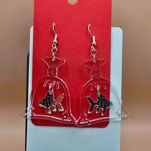 5) Fish in Bag Earrings