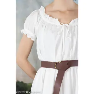 Short Puff Sleeve Chemise Dress