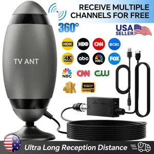 TV Antenna – Compact Indoor 4K HDTV Digital Antenna for Smart TVs, Easy Setup, Strong Signal Reception for Apartments, Bedrooms, Living Rooms & Small Spaces, Reliable Indoor Reception, No Cable Required, Outdoorfun RV TV Antenna