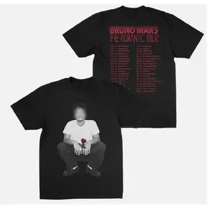 [FREESHIP] Hot Bruno "The Romantic" Tour Tee, 2026 Music Hot New Album T-shirt, The Romantic Tour Merch, Unisex Y2K Cotton Tee, R&B Music Top, Graphic Tees, Concert Outfits All Color