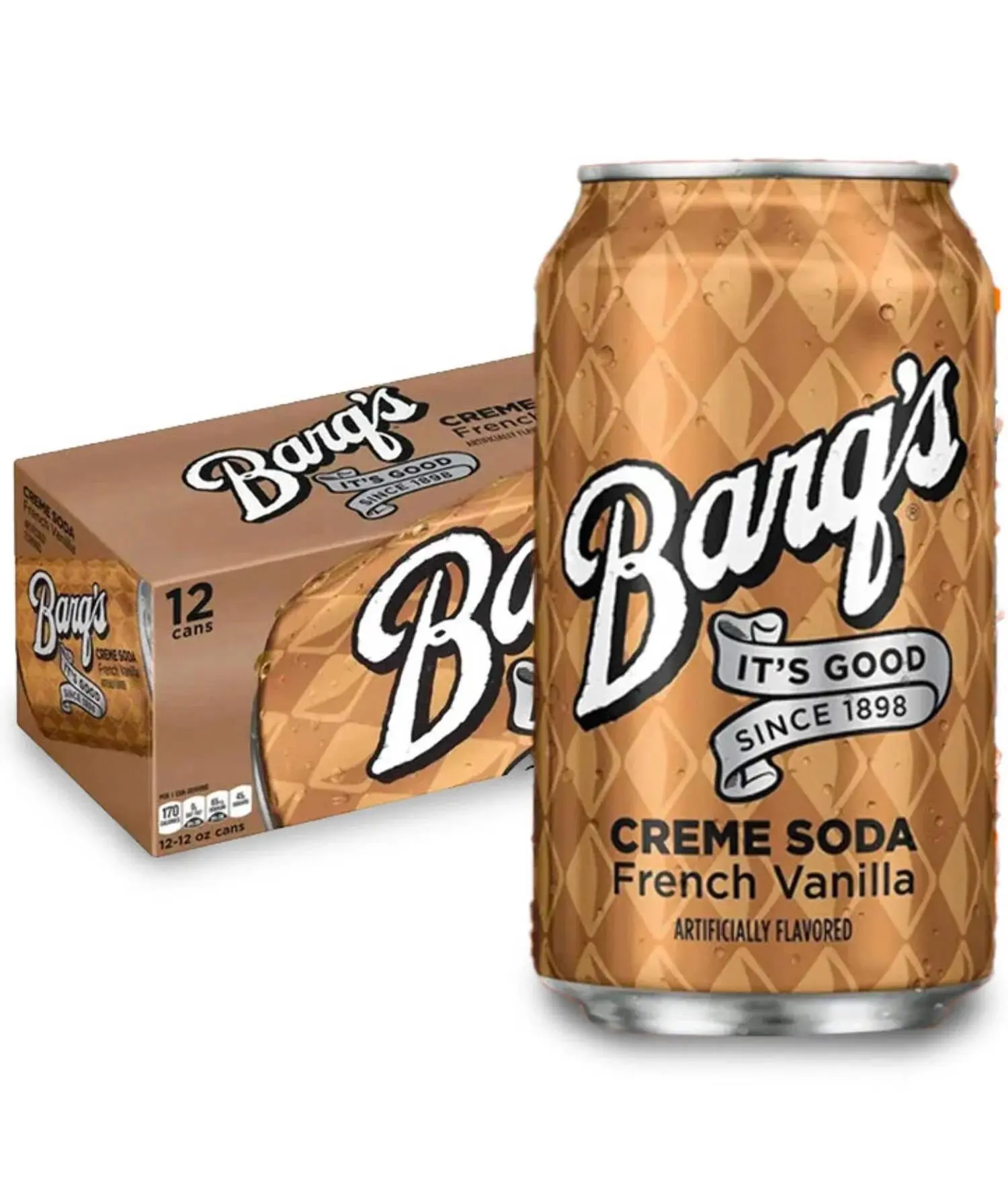 Barq's French Vanilla Cream Soda, 12oz Cans (Pack of 12)