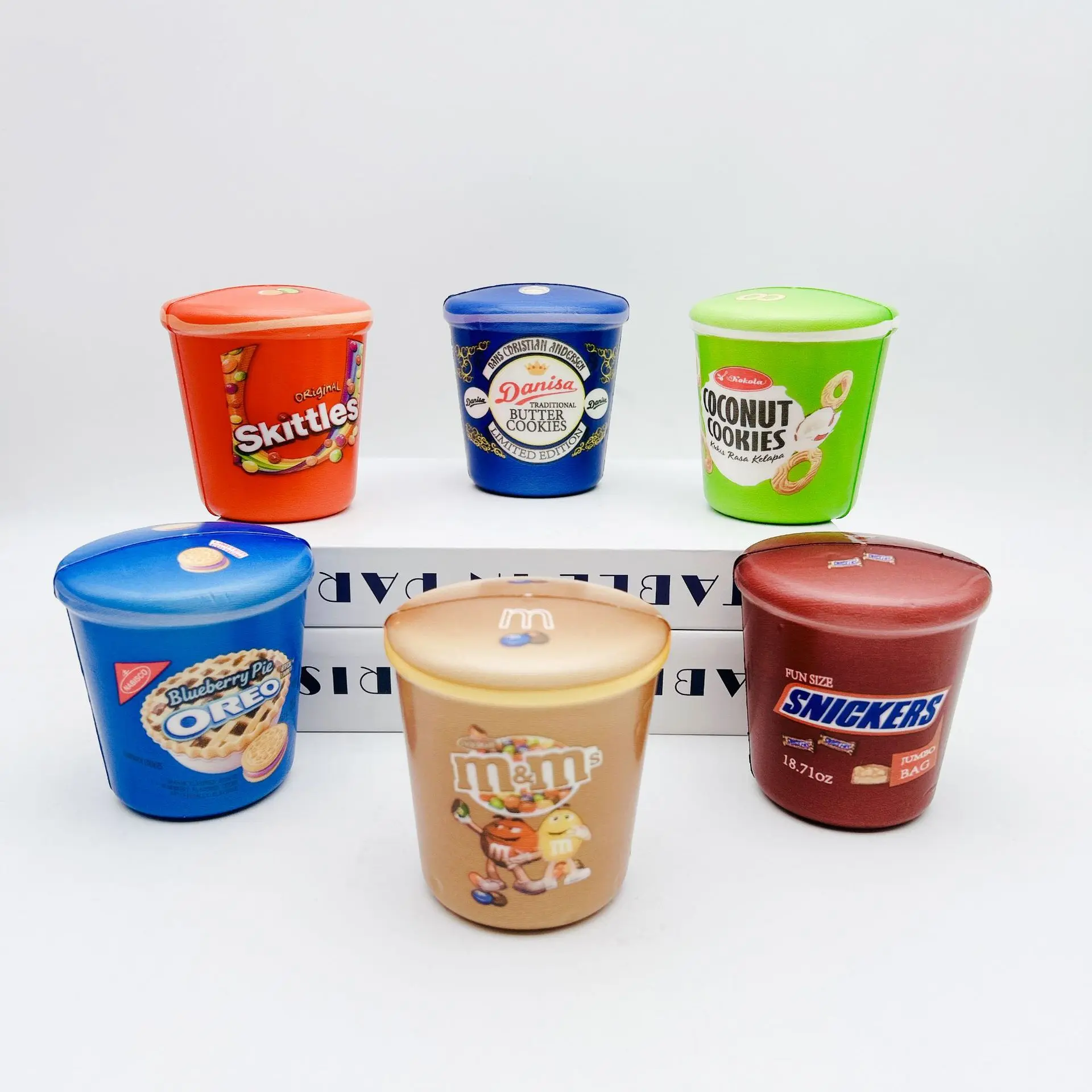 Mini Snack Bucket Stress Relief Toy, Coconut Oil Filled Squeeze Finger Toy, Emotional Calm Release, Relaxing Squishy Toy