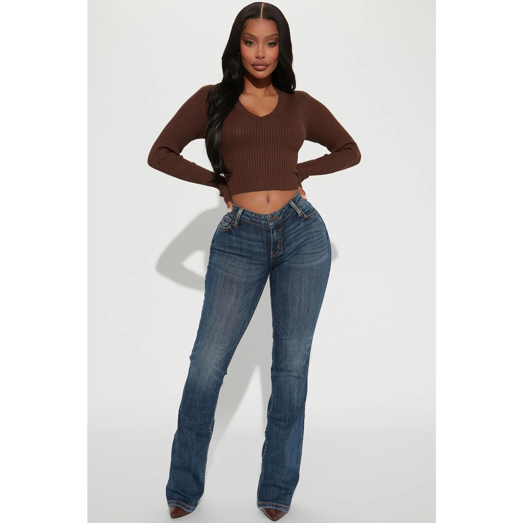 Out Of My Way Low Rise Bootcut Jean - Dark Wash Out Of My Way Low Rise Bootcut Jean - Dark Wash