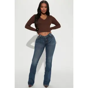 Out Of My Way Low Rise Bootcut Jean - Dark Wash