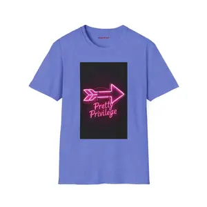 With Pretty Privilege Graphic T-Shirt, Inside and Out Beauty. Gift, Cotton, Lightweight