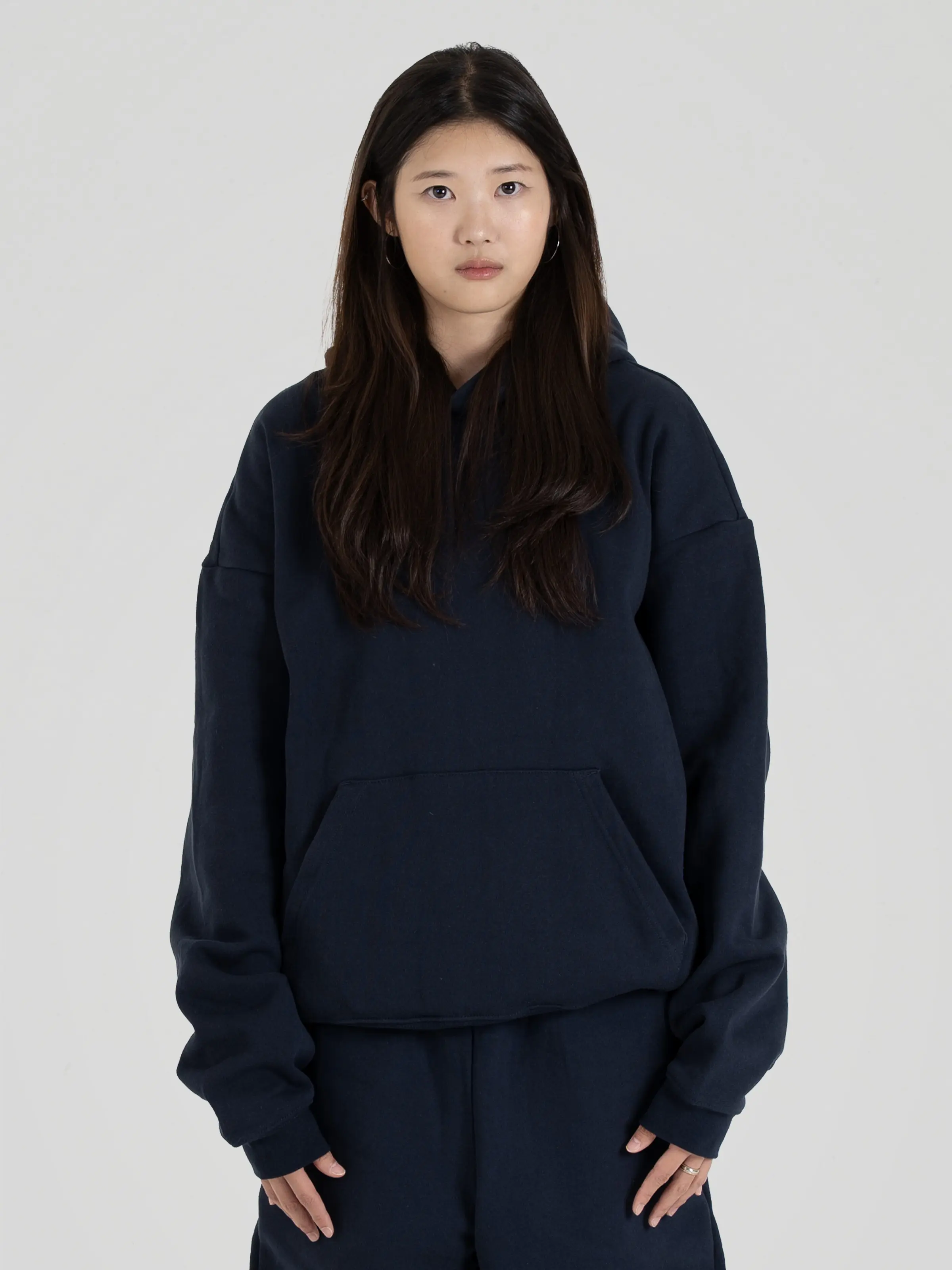350 GSM ' Dark Navy' Fleece Hoodie 350 GSM ' Dark Navy' Fleece Hoodie