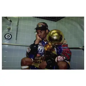 60in x 40in Banger - Kobe Championship Trophy Iconic Basketball Motivational Inspirational Office Gym College Dorm Room Decor Design on a Flag for Easy Wall Hanging. Authentic BANGER FLAG