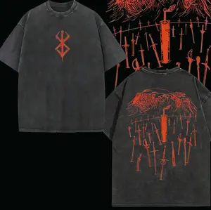 valentine shirts Sword Mountain Berserk Retro Vintage Unisex Oversize Anime Manga Acid  Lightweight Cotton T-shirt, Anime Merch, Gift For Anime Fan, Anime Lover