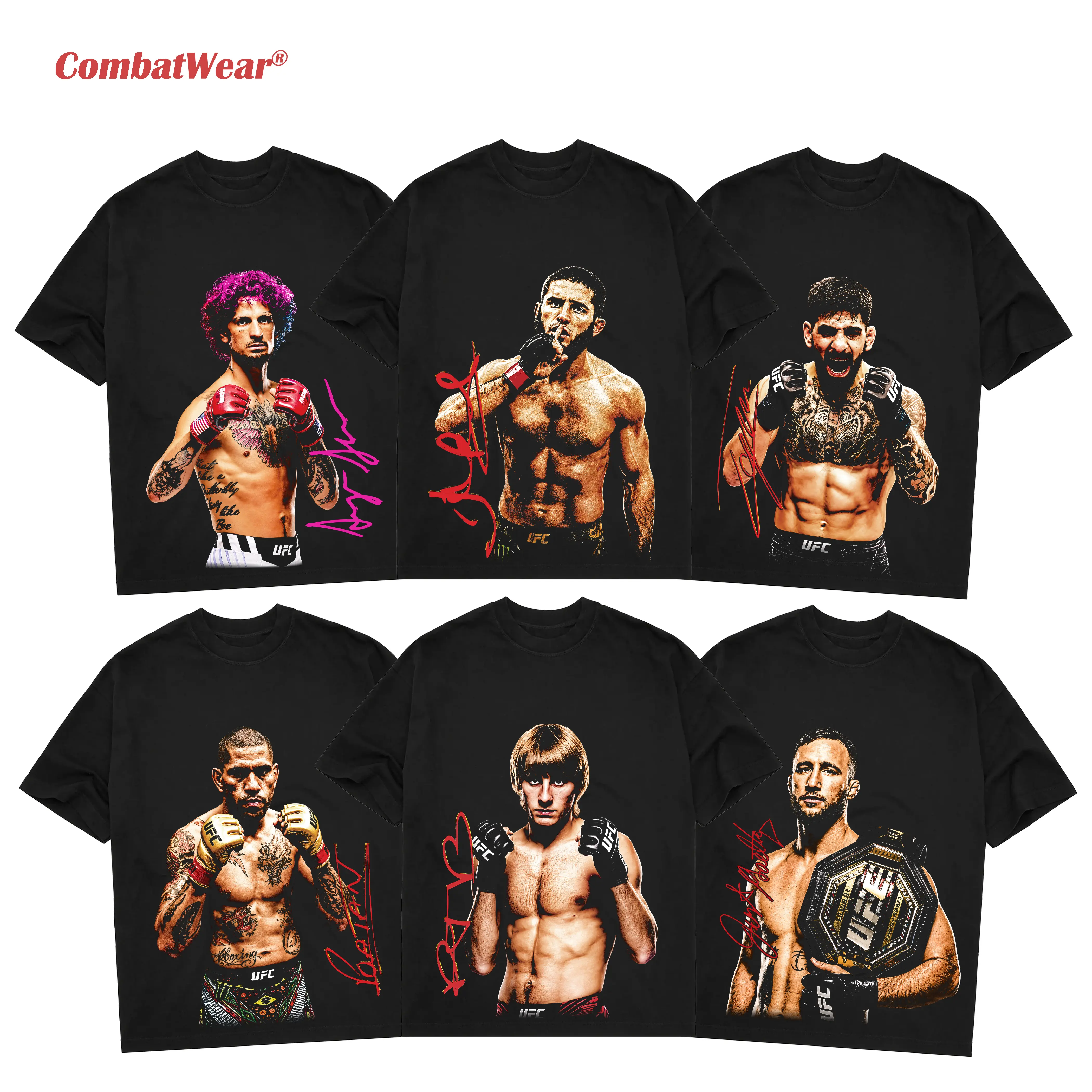 Men's UFC Fighters Collection Short-Sleeve T-Shirt - MMA Fan Apparel, Champion Sports Top, Gift for Him