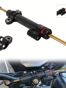 13" Carbon Fiber Steering Damper, 340mm Universal Stabilizer for Motorcycles, Street Bike, Sport Bike, Road Racing Bike, E-Bike, Motor Part, Motorcycle Parts