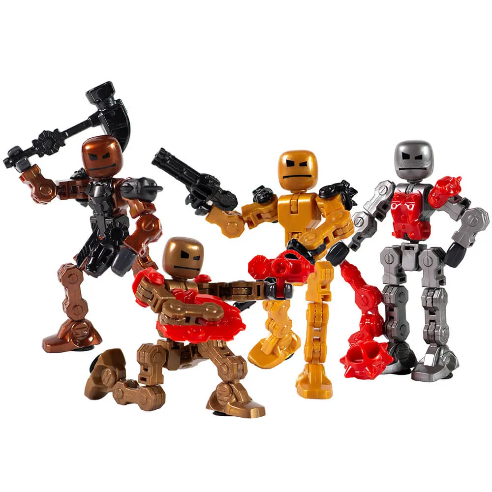 Klikbot Villains Metallic 4-Pack | Stop Motion Action Figures Klikbot Villains Metallic 4-Pack | Stop Motion Action Figures