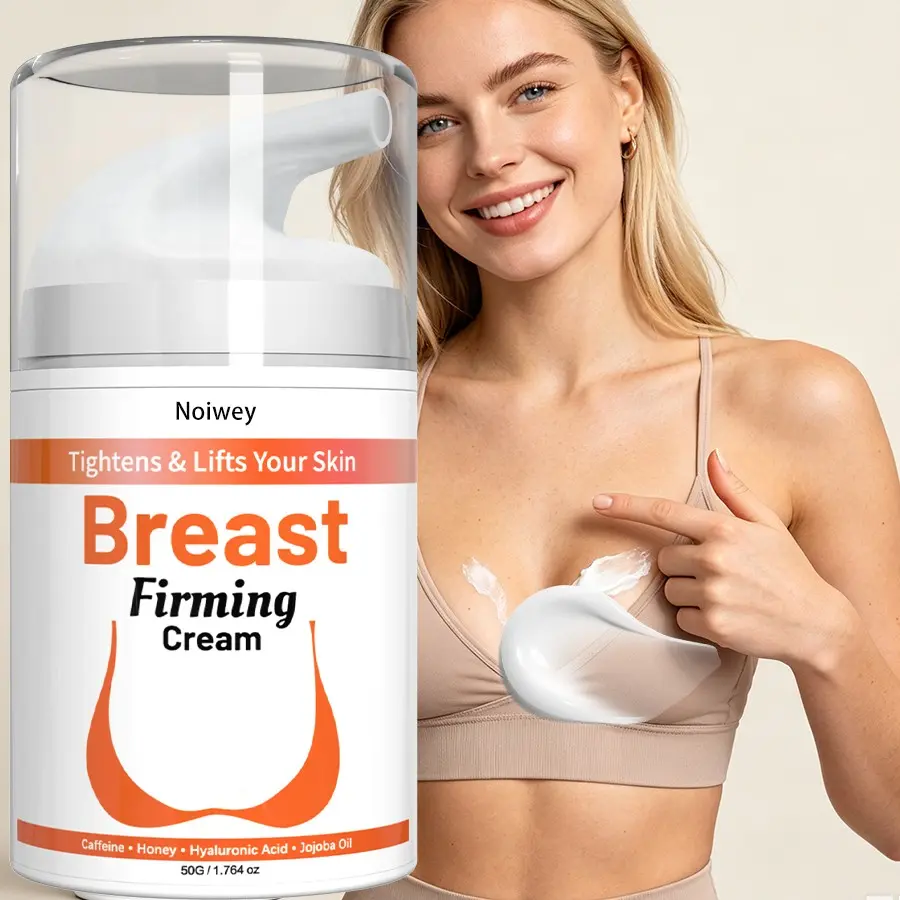 50G Breast Firming Cream, Hyaluronic Acid & Smoothing with Collagen, Cream for Women-Tightens Breast Skin with Jojoba, Shea Butter, caffine, Aloe Vera Leaf Extract for All Skin Types, Skincare Product, Moisturizer, Women's Nourishes Body Tightening Cream