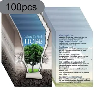 100 Gospel Tracts, Salvation Cards, Pocket-Sized Prayer Postcards, Quote Cards, Christian Inspirational Bible Verses, Christian Gift Bookmarks，The Perfect Choice for Religious Festivals，Ideal for Parents and Friends