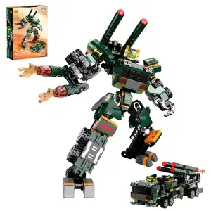 BUILDIFY Firmament FS-AR0101-04 Windstorm Sky Storm Blazing Fortress Transforming Robot Assembly Toy Compatible with Lego with Bold Blue Design & Propellers for Kids and Adults Building Block Sets