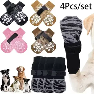 Anti-Slip Pet Dog Cat Paws Socks, Outdoor Medium Large Dogs Golden Retriever Shoes, Indoor Quiet Pet Socks, Claw Protection, Puppy Shoes