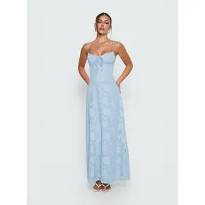 Members Only Maxi Dress Blue Burnout