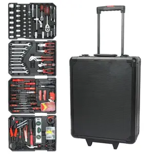899PCS Home Repair Tool Set – Rolling Tool Box with 4 Drawers, General Household Hand Tool Kit for Maintenance, Garage, Garden, Handyman (Black)