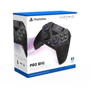 Victrix™ Pro BFG™ Wireless Controller reversible left module, standard right module, 6-button fight pad module, 4 interchangeable sticks, 3 different D-pads, and 4 gates.