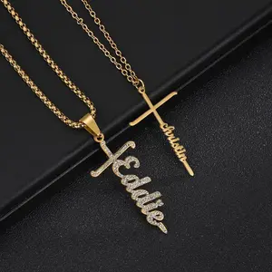 Personalized Engraved Name Cross Necklace for Women & Men — This Stainless Steel Zircon Pendant Isn’t Just Jewelry, It’s A Meaningful Piece That Carries Your Name, Your Faith, And Your Story