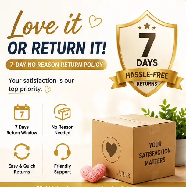 7-Day Fuss-Free Return & Refund Guarantee – Shop With Total Peace of Mind, Simplified Return Procedures for Worry-Free Shopping