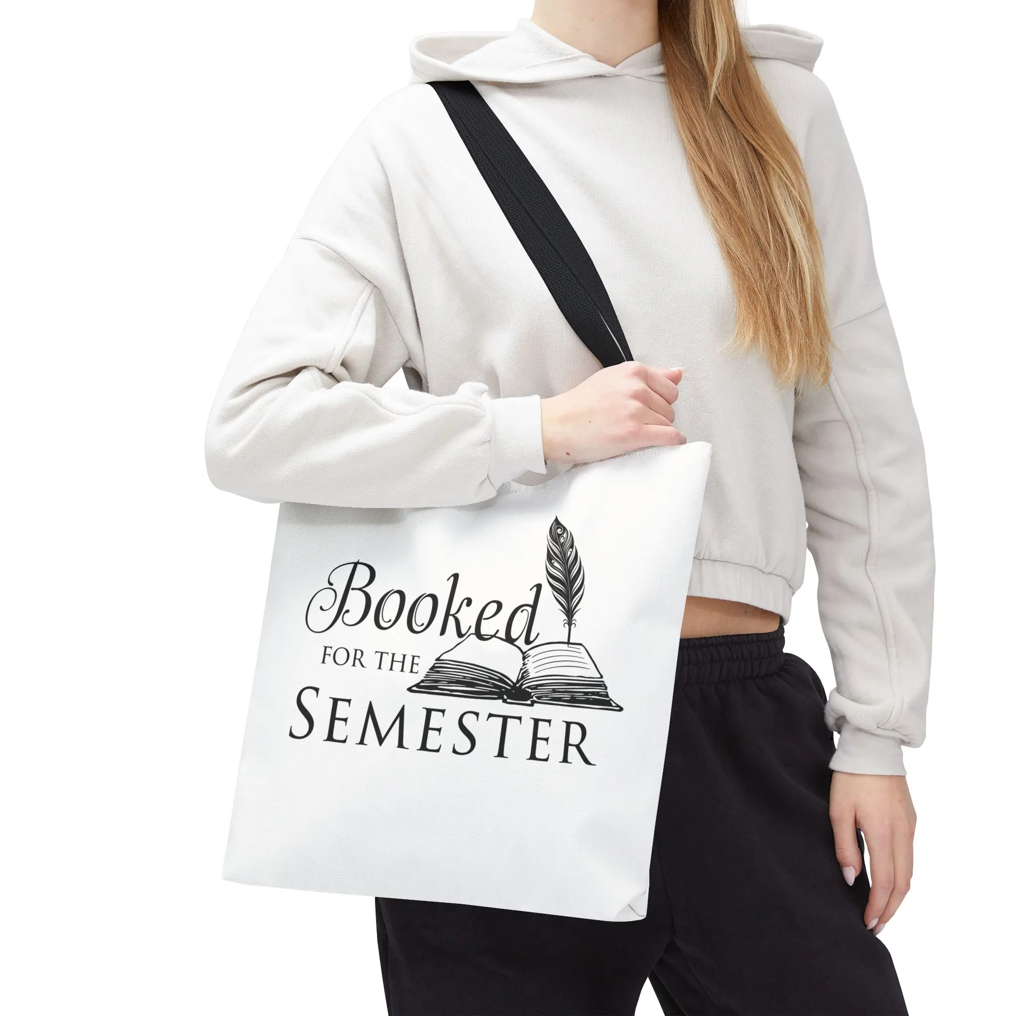 Booked for the Semester Tote Bag | Back-to-School Book Lover Bag