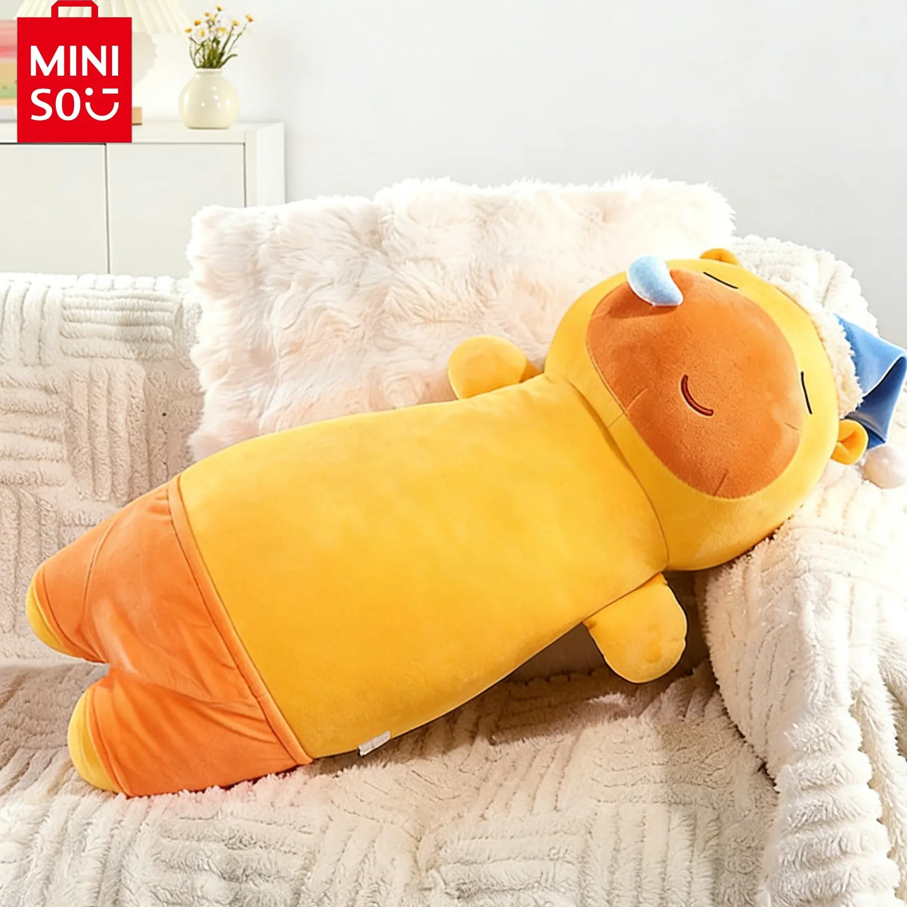 Capybara Plush Pillow Snoring Long Body Pillow Cute Stuffed Animal Soft Sleep Cushion Comfort Toy Gift For Living Bed room#Summervibes, Back To School