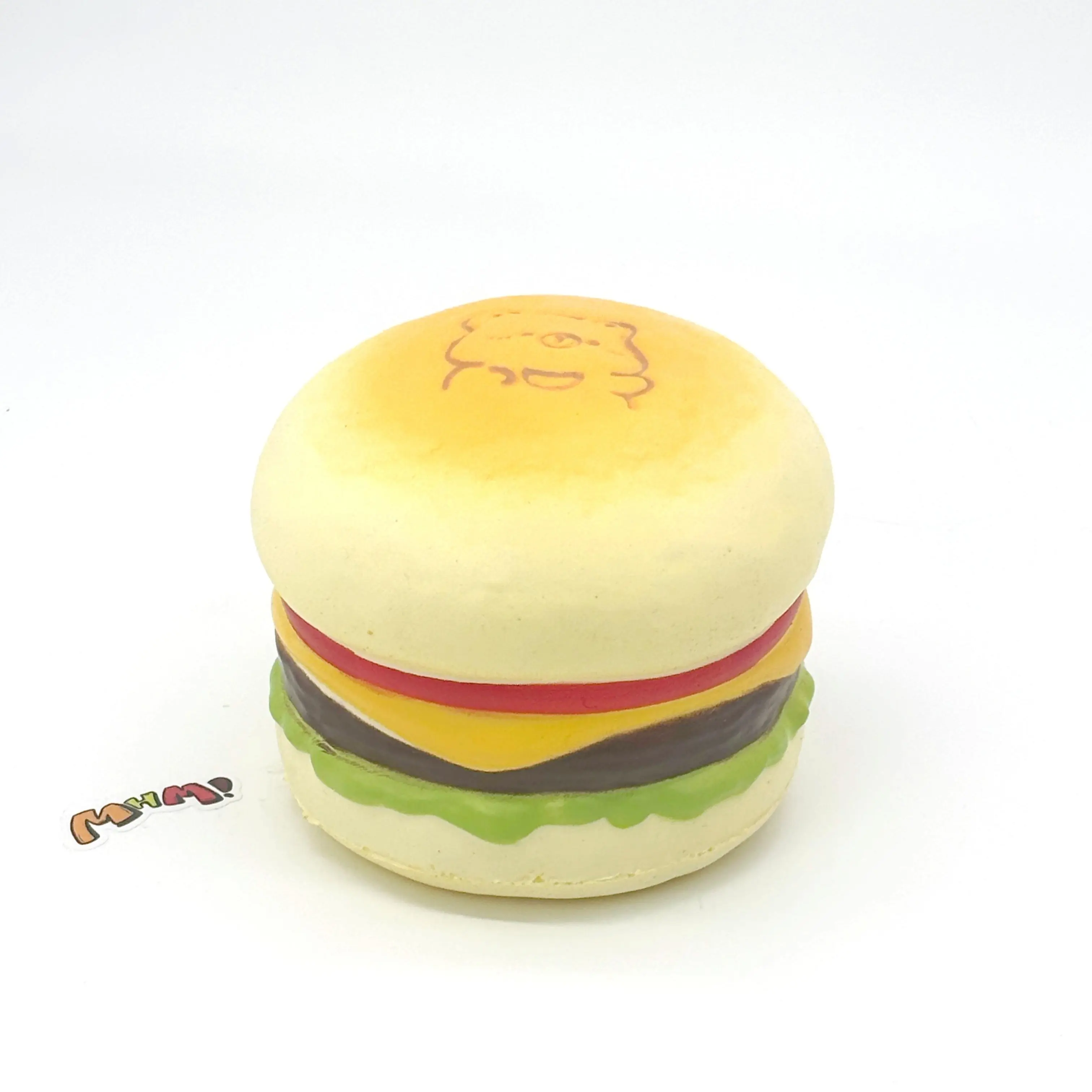 MHM Hamburger Squishy Toy, Realistic American Burger Slow Rising Foam Toy, Soft Food-Themed Sensory Fidget Toy, Cute Kawaii Gift